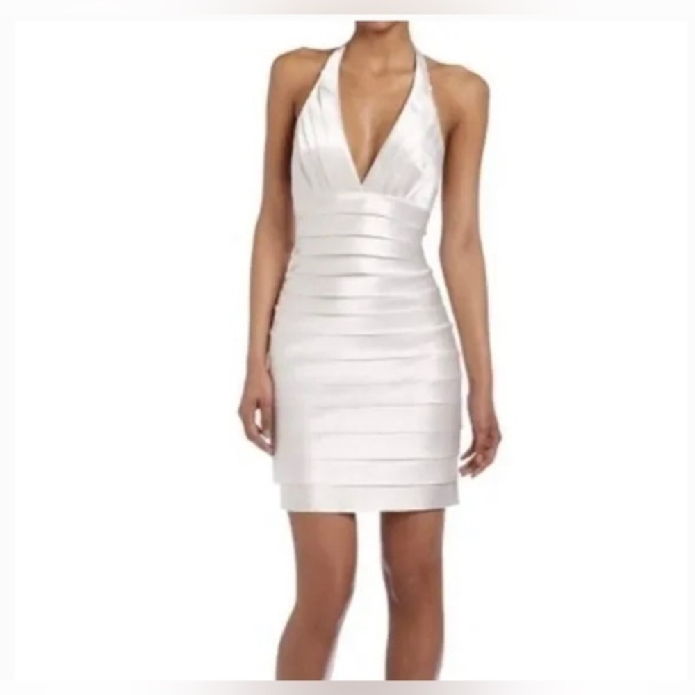 BCBG Max Azria White Halter Mini Dress size XXS/00